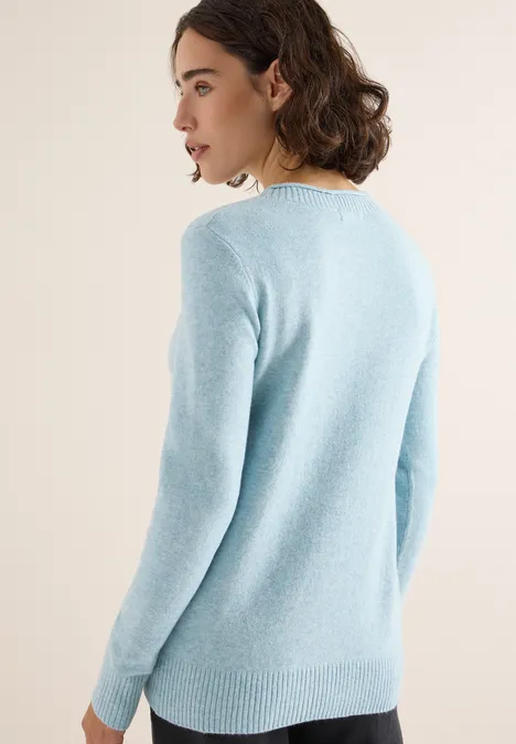 Kuscheliger Pullover faded blue melange