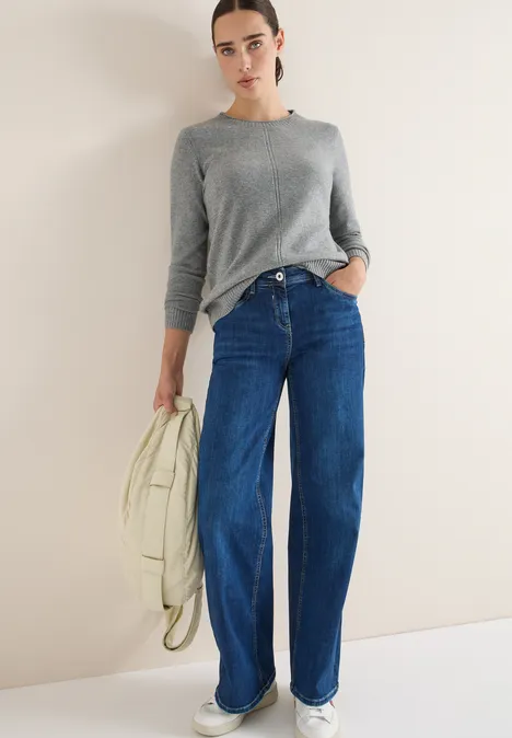 Sweter sporty grey melange