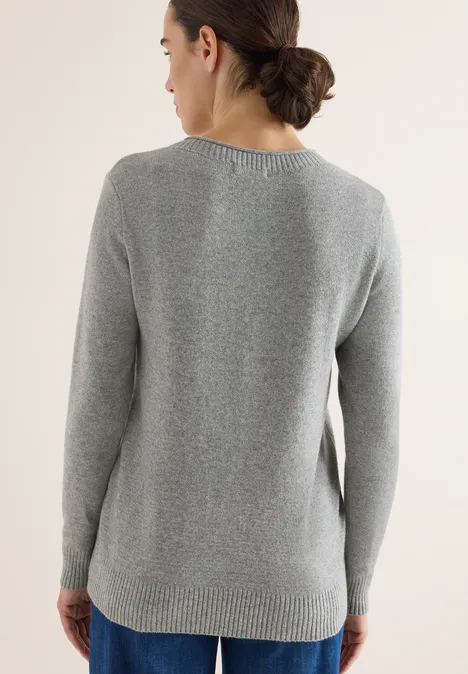 Sweter sporty grey melange