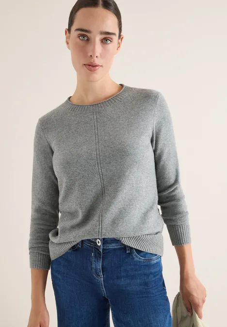 Sweter sporty grey melange