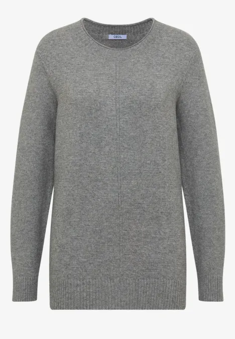 Sweter sporty grey melange