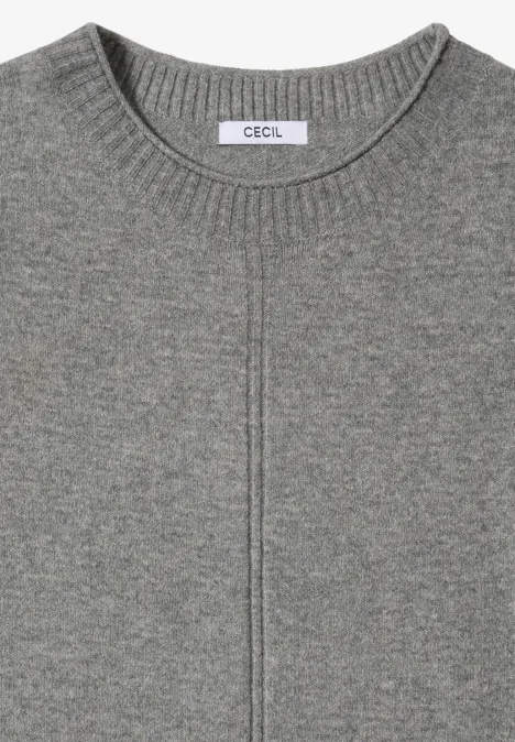 Sweter sporty grey melange