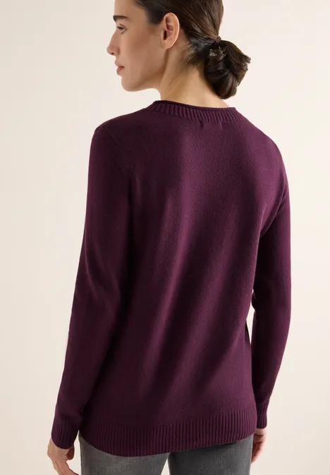 Sweter eggplant red