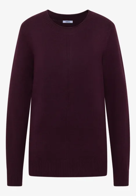Sweter eggplant red