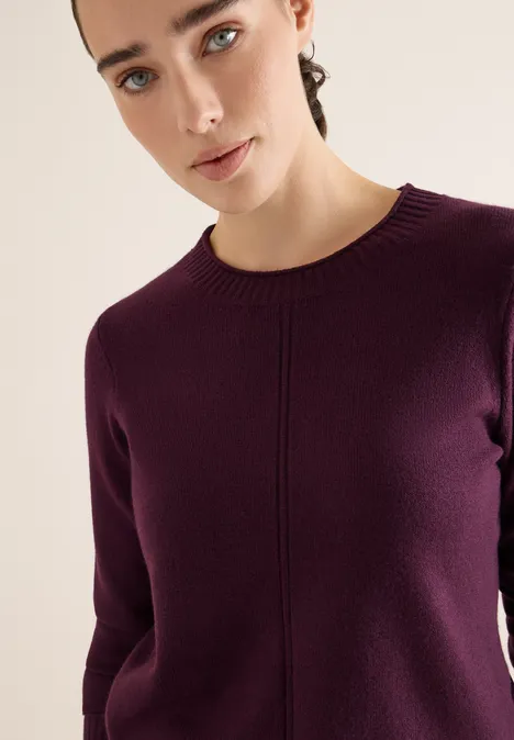 Sweter eggplant red