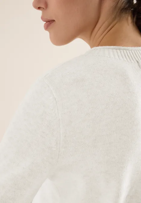 Sweter eggshell melange