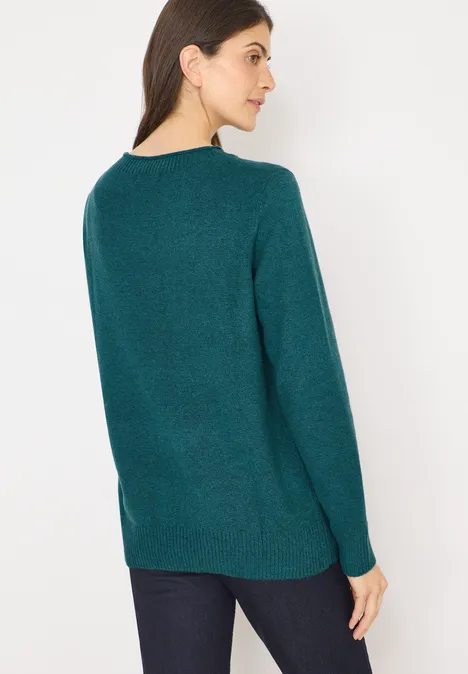 Gezellige trui dark sea green melange