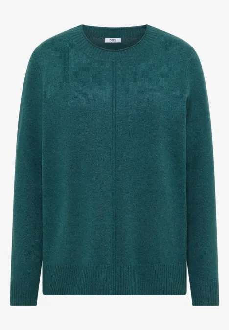 Gezellige trui dark sea green melange