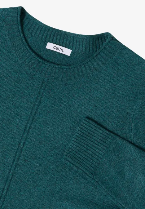 Gezellige trui dark sea green melange