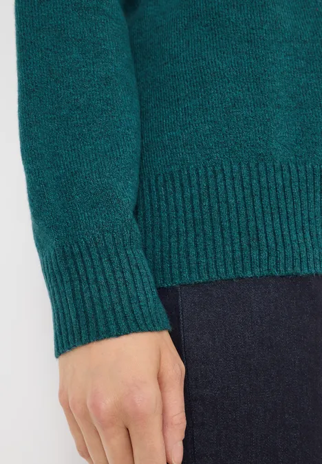 Gezellige trui dark sea green melange