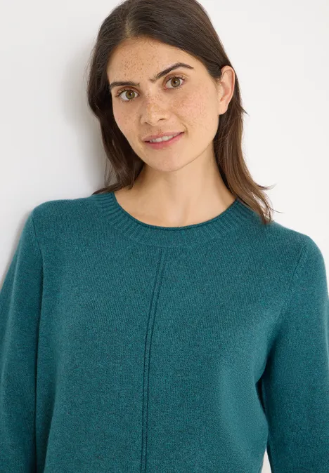Gezellige trui dark sea green melange