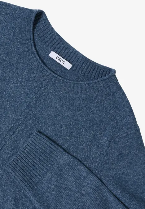 Kuscheliger Pullover cotton blue melange