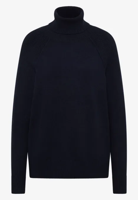 Trui met structuurmix urban dark blue