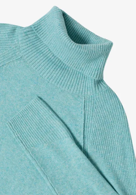 Trui met structuurmix conifere green melange