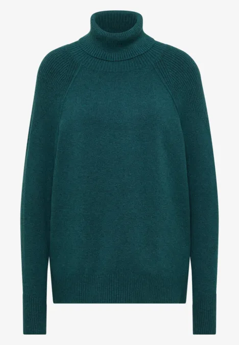Strukturmix Pullover dark sea green melange
