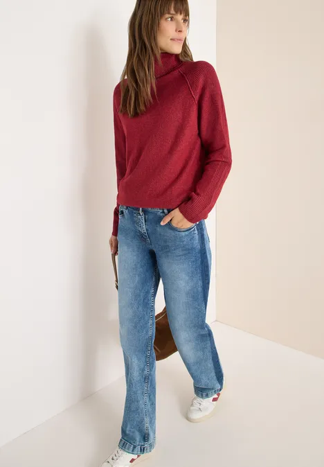 Strukturmix Pullover rhubarb melange