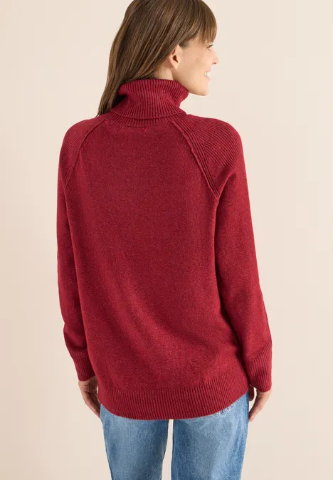 Strukturmix Pullover rhubarb melange