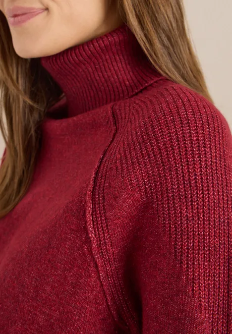 Strukturmix Pullover rhubarb melange