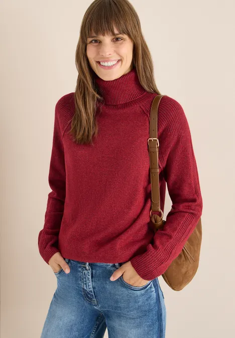 Strukturmix Pullover rhubarb melange