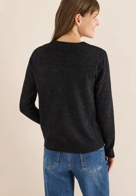 Kuscheliger Pullover black melange