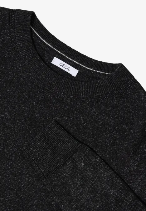 Kuscheliger Pullover black melange