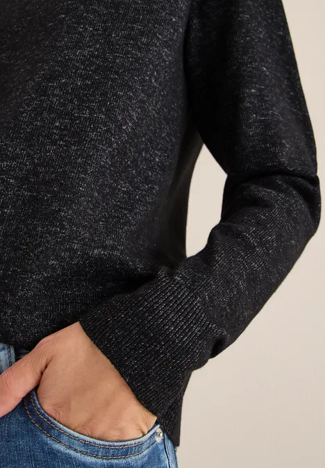 Kuscheliger Pullover black melange