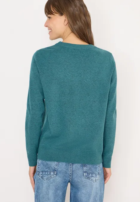 Kuscheliger Pullover dark sea green melange