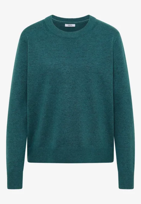 Kuscheliger Pullover dark sea green melange