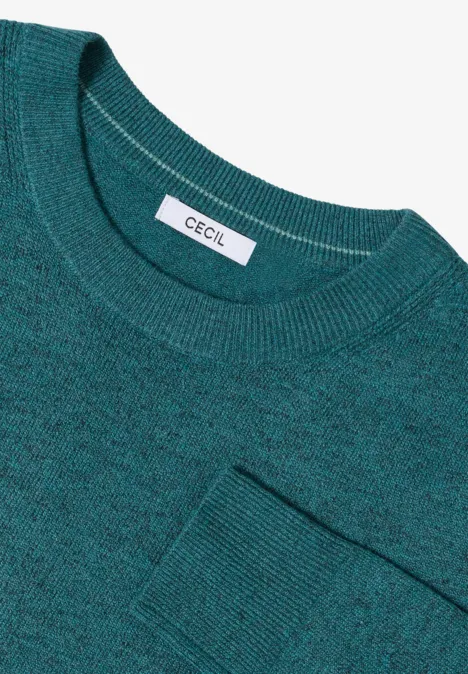 Kuscheliger Pullover dark sea green melange