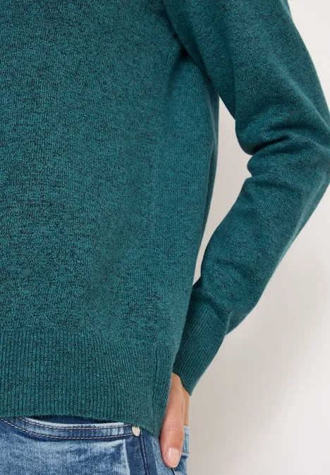 Kuscheliger Pullover dark sea green melange