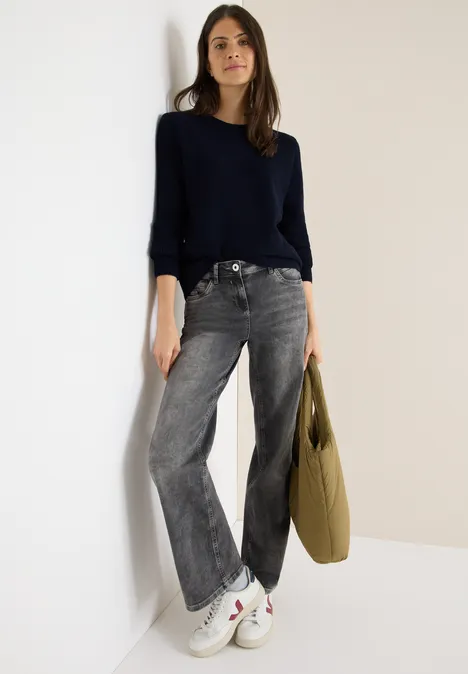 Trui met structuurdetails urban dark blue