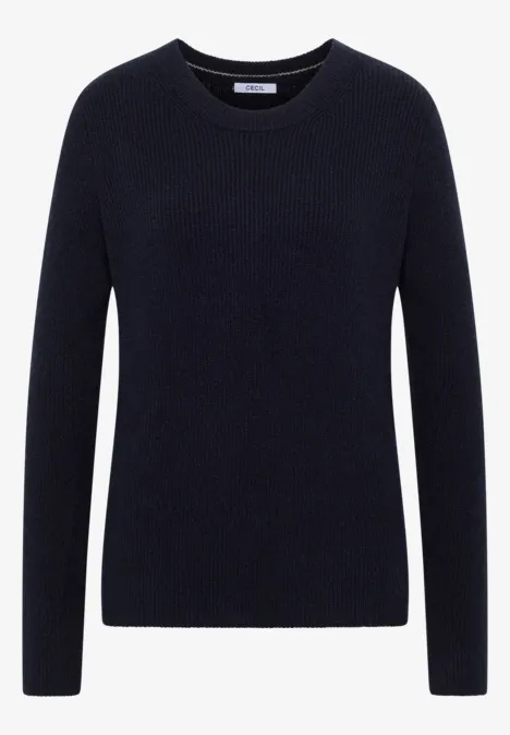 Trui met structuurdetails urban dark blue