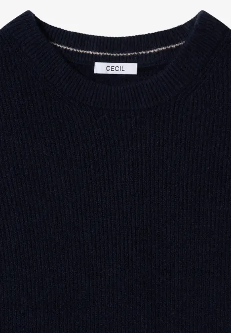 Trui met structuurdetails urban dark blue