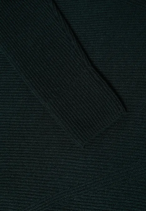 Trui met structuurdetails ink green