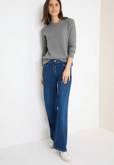 Trui met structuurdetails sporty grey melange