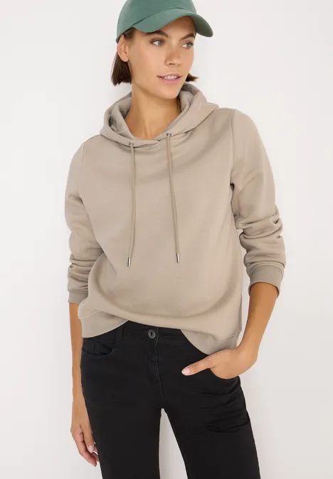 Kapuzensweatshirt silvery beige
