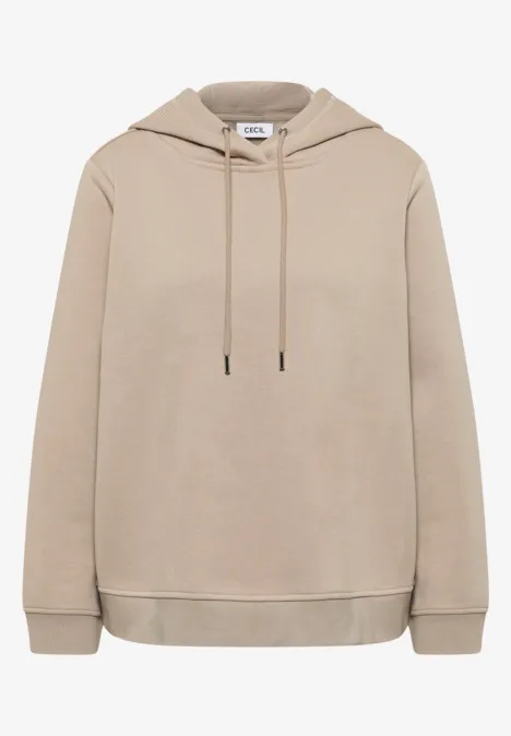 Sweat à capuche silvery beige