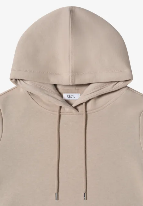 Kapuzensweatshirt silvery beige