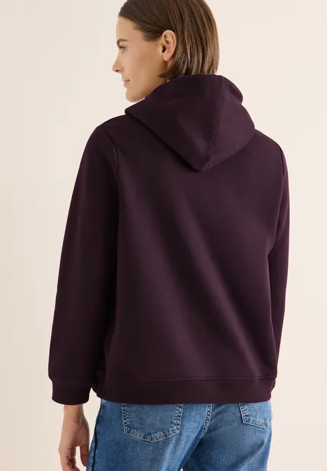 Kapuzensweatshirt eggplant red