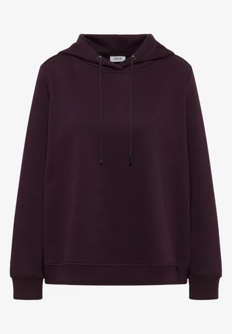 Sweat à capuche eggplant red