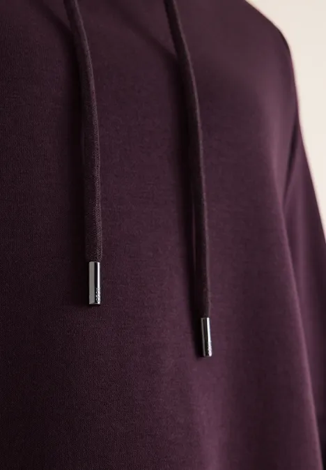 Kapuzensweatshirt eggplant red