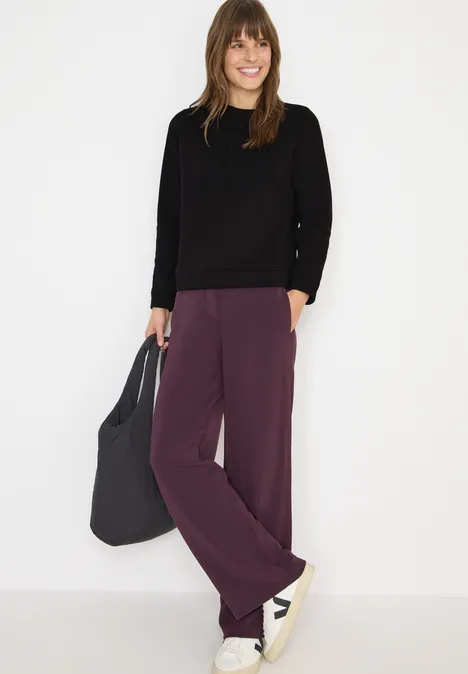 Sweatshirt mit Stickerei Black