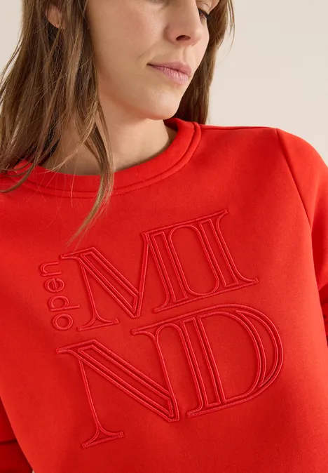 Sweatshirt mit Stickerei pumkin orange