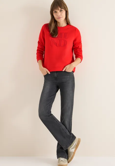 Sweatshirt mit Stickerei pumkin orange