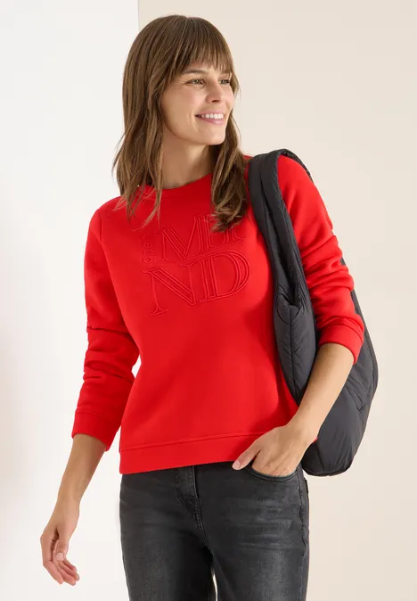Sweatshirt mit Stickerei pumkin orange