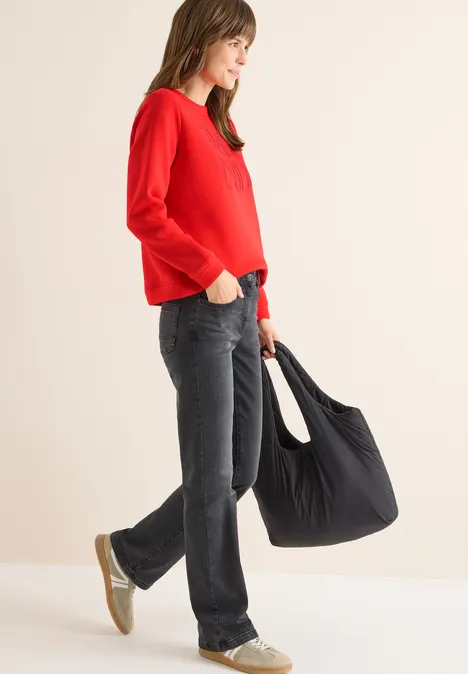 Sweatshirt mit Stickerei pumkin orange
