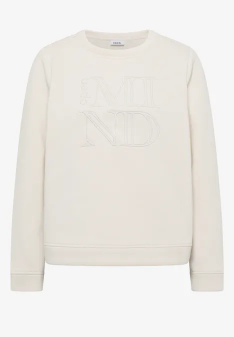 Sweatshirt mit Stickerei light greige