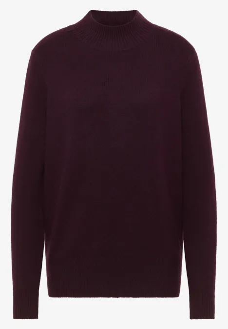 Cosy Turtleneck Pullover eggplant red melange Cosy Turtleneck Pullover eggplant red melange