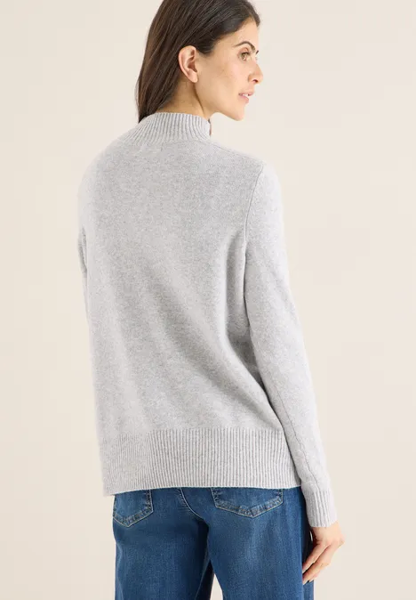 Cosy Turtleneck Pullover luna grey melange Cosy Turtleneck Pullover luna grey melange