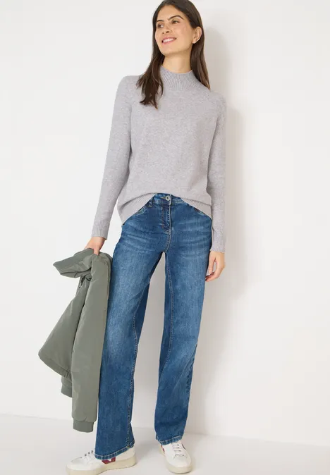 Cosy Turtleneck Pullover luna grey melange Cosy Turtleneck Pullover luna grey melange